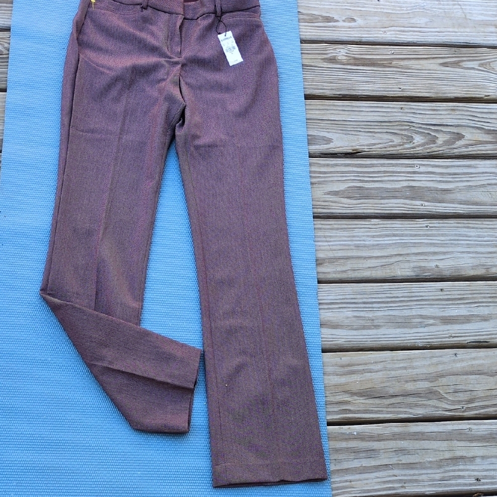 Express Women's Burgundy Straight Leg Pants